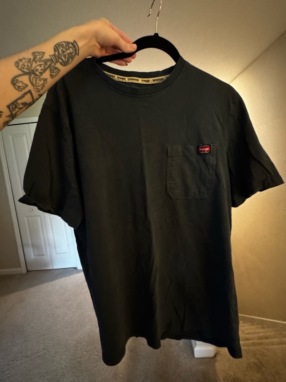 Wrangler Men’s Blue Short Sleeve Pocket Tee